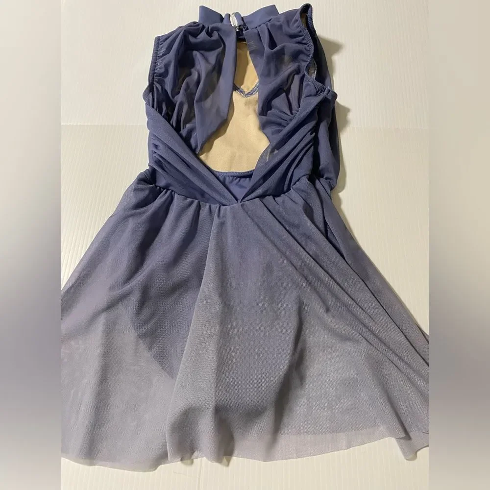 WEISSMAN Dance costume mesh dress blue custom What The World Need Now 13872 SC 6